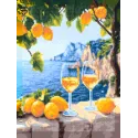 (Nutrauktas) Deimantinės mozaikos rinkinys su porėmiu "Jūros vaizdas" 30x40 cm VA867