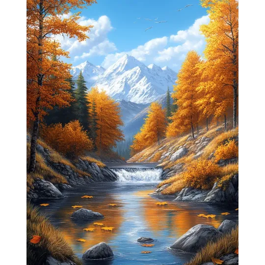 Kit de peinture diamant avec châssis "Automne" 30x40 cm VA862