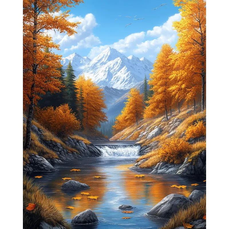 Kit de peinture diamant avec châssis "Automne" 30x40 cm VA862