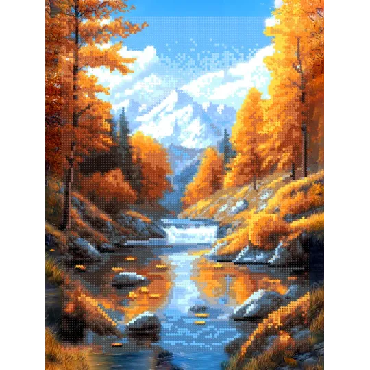 Kit de peinture diamant avec châssis "Automne" 30x40 cm VA862