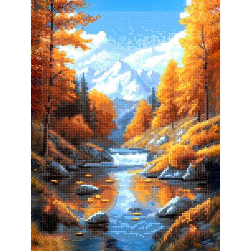 Kit de peinture diamant avec châssis "Automne" 30x40 cm VA862