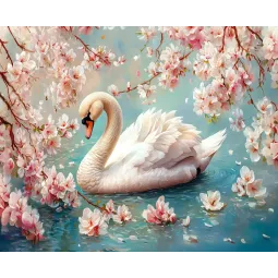 Diamond Painting kit with subframe "Swan" 30x40 cm VA854