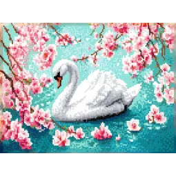 Diamond Painting kit with subframe "Swan" 30x40 cm VA854