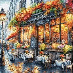 Kaffee im Herbst - Kreuzstich-Set AVA-P051