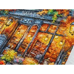 Kaffee im Herbst - Kreuzstich-Set AVA-P051