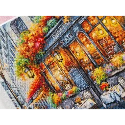 Кофе осенью - Набор для вышивания крестиком AVA-P051