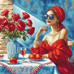 Lady in Red - Cross Stitch Kit AVA-P134