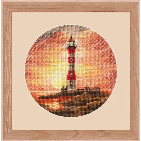 Набор для вышивания крестом "Маяк на закате" 11x11 cm S/M023