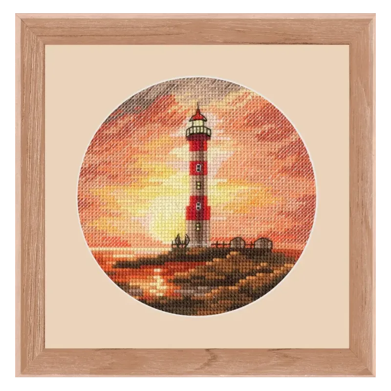 Набор для вышивания крестом "Маяк на закате" 11x11 cm S/M023