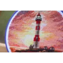 Cross stitch kit "Lighthouse at sunset" 11x11 cm S/M023