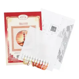 Cross stitch kit "Lighthouse at sunset" 11x11 cm S/M023