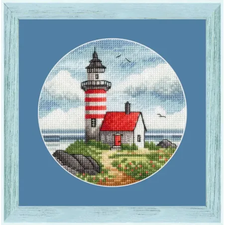 Kryželiu siuvinėjimo rinkinys "Švyturys kyšulyje" 11x11 cm S/M022