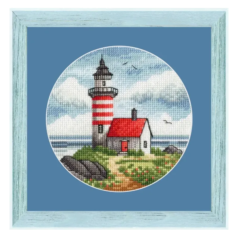 Kryželiu siuvinėjimo rinkinys "Švyturys kyšulyje" 11x11 cm S/M022