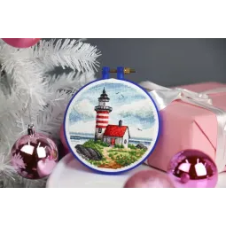 Набор для вышивания крестиком "Маяк на мысе" 11x11 cm S/M022