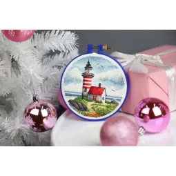 Набор для вышивания крестиком "Маяк на мысе" 11x11 cm S/M022