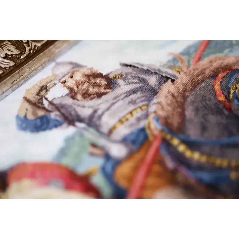 Набор для вышивания крестиком "Богатыри" 30,8x23,3 см S/KR004