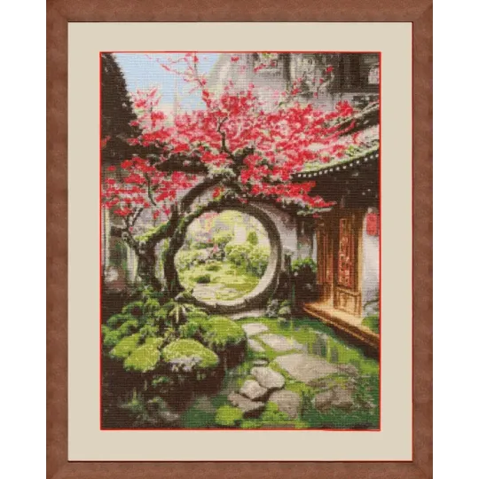 Cross stitch kit "Moon Gate" 28.5x38.5 cm S/KV018