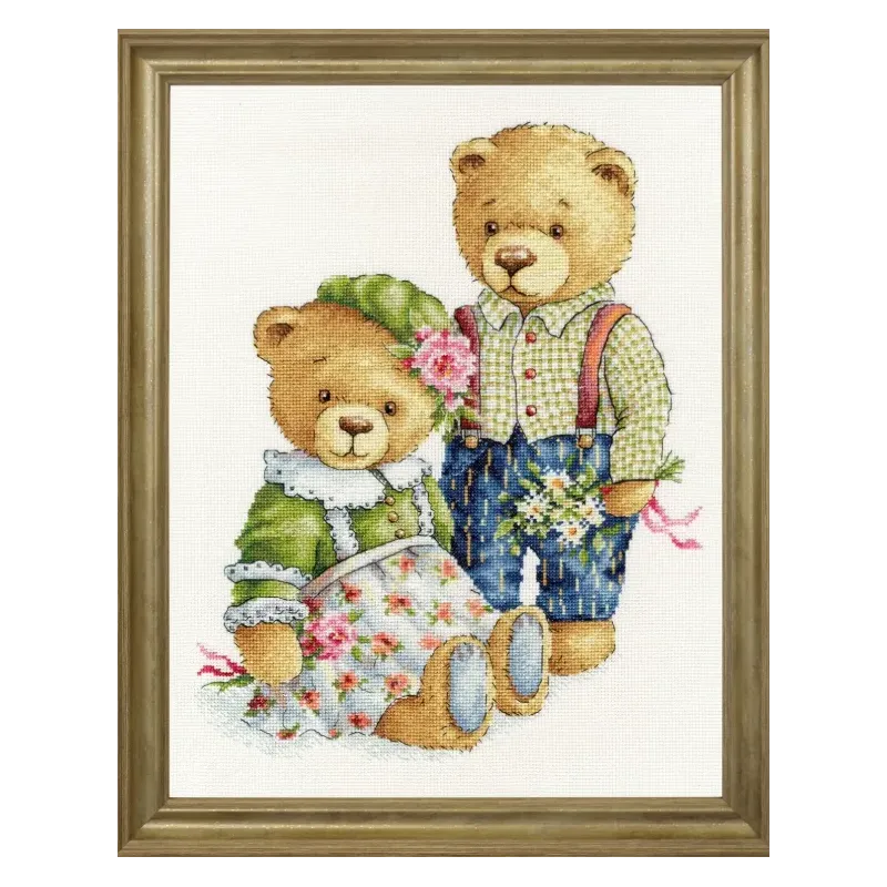 Kreuzstich-Set "Teddybären" 23.5x30 cm S/VK085