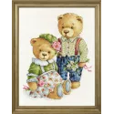 Kreuzstich-Set "Teddybären" 23.5x30 cm S/VK085