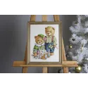 Cross stitch kit "Teddy Bears" 23.5x30 cm S/VK085