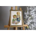 Cross stitch kit "Teddy Bears" 23.5x30 cm S/VK085