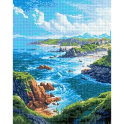 Peinture diamant avec sous-châssis "Étendue colorée" 40x50 cm DP414