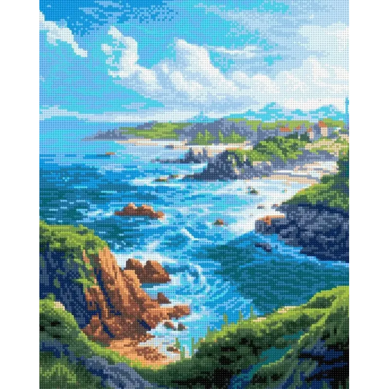 Алмазная живопись на подрамнике "Красочный простор" 40x50 см DP414