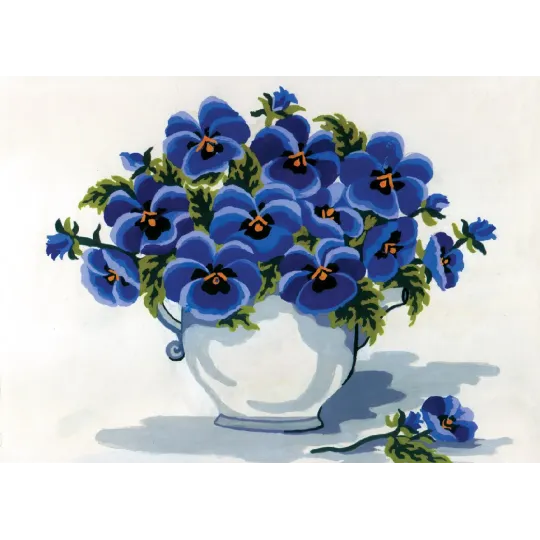 Printed Canvas 22x30 Vase of Violets CDA6194