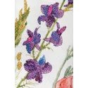 Kit de point de croix PANNA "Face de coussin. Coquelicots et Échinacées" PPD-7329
