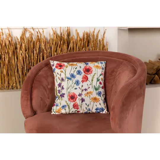 (D) Cross stitch kit PANNA "Cushion front. Poppies and Echinacea" PPD-7329