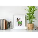 (D) Cross stitch kit KLART "Fawn in a sweater" KL8-464