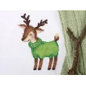 (D) Cross stitch kit KLART "Fawn in a sweater" KL8-464
