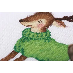 (D) Kreuzstich-Set KLART "Reh im Pullover" KL8-464