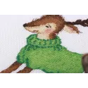 (D) Cross stitch kit KLART "Fawn in a sweater" KL8-464