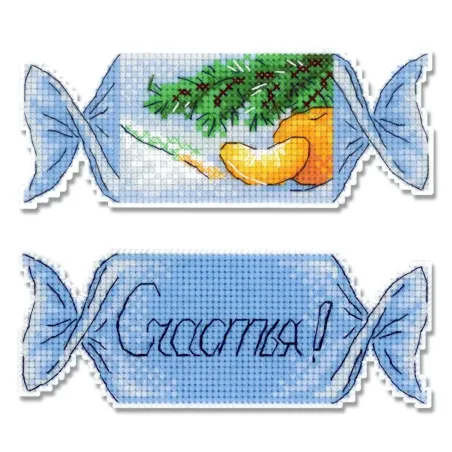 Набор для вышивания крестом "Новогодняя конфетка № 2" SR-1119