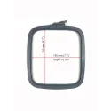 Nurge Square (Rectangular) Plastic Hoop 19.5x22 cm (grey) 170-13GREY