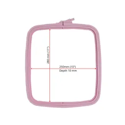 Пластиковые пяльцы Nurge квадратные (прямоугольные) 25x28 см (розовые) 170-14PI