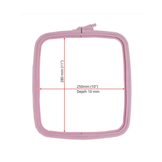 Пластиковые пяльцы Nurge квадратные (прямоугольные) 25x28 см (розовые) 170-14PI