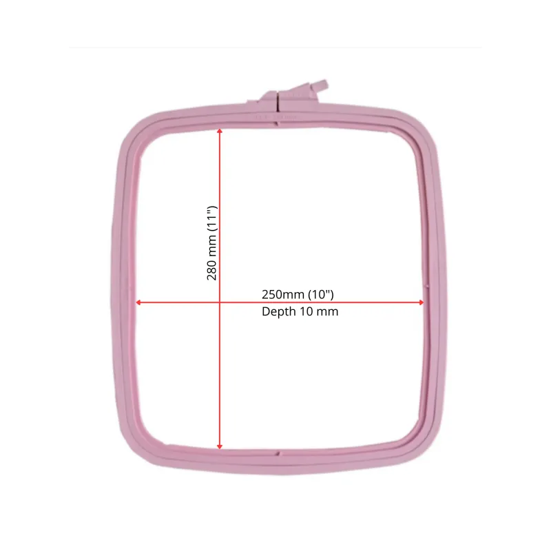 Пластиковые пяльцы Nurge квадратные (прямоугольные) 25x28 см (розовые) 170-14PI