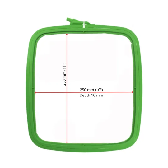 Nurge Kvadratinis (stačiakampis) plastikinis lankelis 25x28 cm (žalias) 170-14GREEN