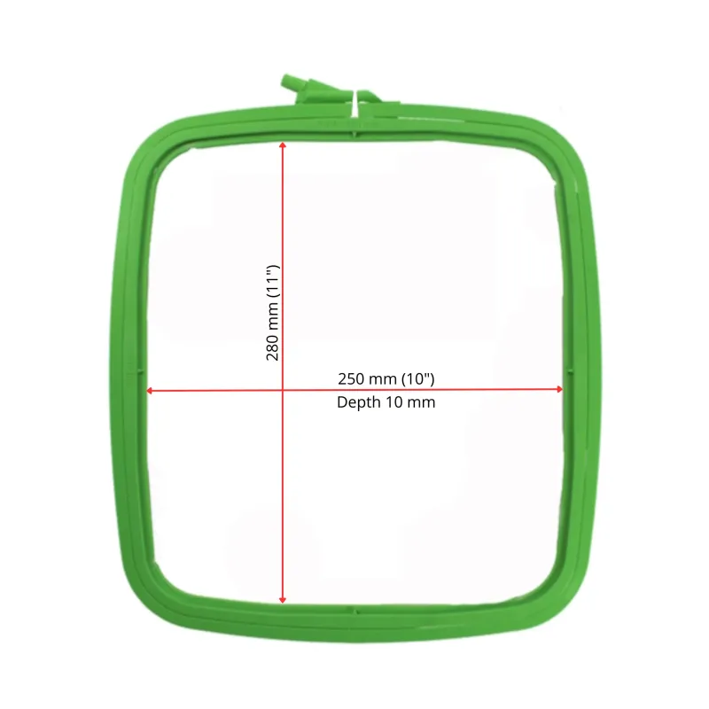 Nurge Square (Rectangular) Plastic Hoop 25x28 cm (green) 170-14GREEN