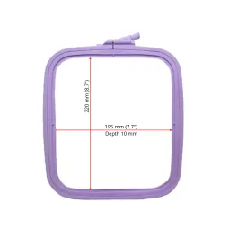 Nurge Square (Rectangular) Plastic Hoops 19.5*22 cm (lilac) 170-13LI