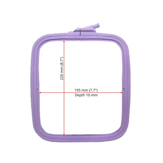 Nurge Square (Rectangular) Plastic Hoops 19.5*22 cm (lilac) 170-13LI