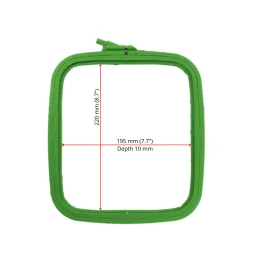 Nurge Square (Rectangular) Plastic Hoops 19.5*22 cm (green) 170-13GREEN