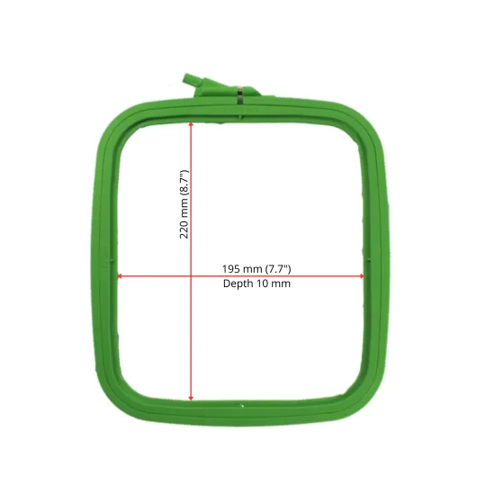 Nurge Square (Rectangular) Plastic Hoops 19.5*22 cm (green) 170-13GREEN