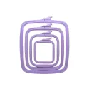 Cercles en plastique carrés (rectangulaires) Nurge 14.5*16.5 cm (lilas) 170-12LI