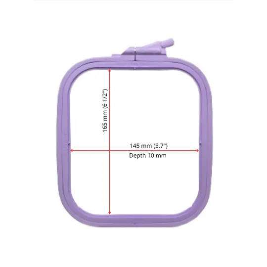 Nurge Square (Rectangular) Plastic Hoops 14.5*16.5 cm (lilac) 170-12LI