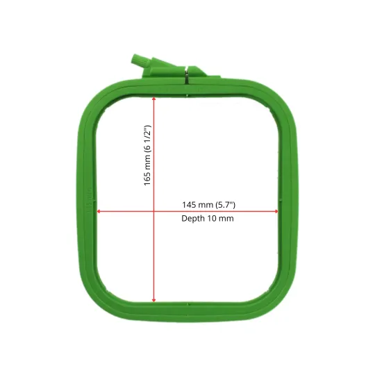 Cerceaux en plastique carrés (rectangulaires) Nurge 14,5 * 16,5 cm (vert) 170-12GREEN