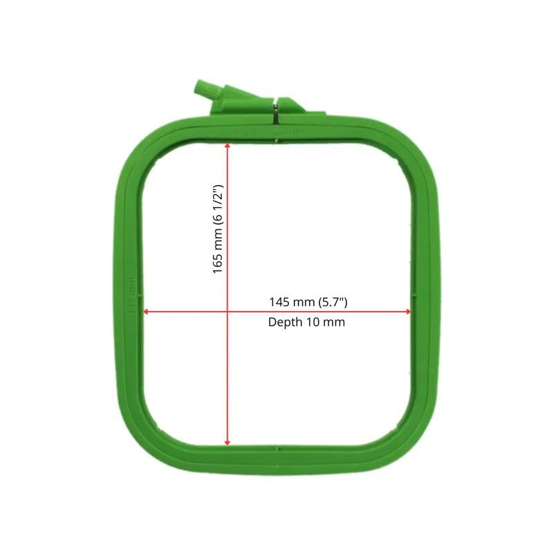 Nurge Square (Rectangular) Plastic Hoops 14.5*16.5 cm (green) 170-12GREEN