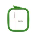 Nurge Square (Rectangular) Plastic Hoops 14.5*16.5 cm (green) 170-12GREEN